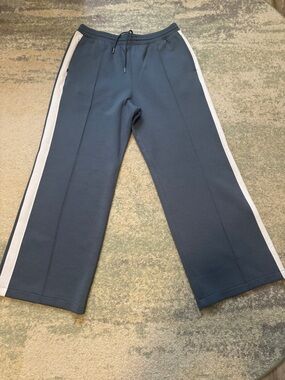 Women’s Abercrombie YPB Blue Joggers with White Side Stripe